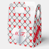 Monogramm Herzmuster "Mit Liebe" Geschenkschachtel (Geöffnet)