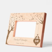 Monogramm Herznamen Kombination mit Liebe Tree Des Geätzte Rahmen (Links)