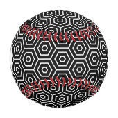 Monogramm Hexagons Texturgeometrie Baseball (Vorderseite)
