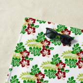 Monogramm-Hibiskus Strandtuch (Beispiel)