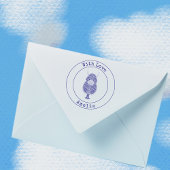 Monogramm Highland Cow mit Liebe Permastempel