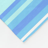 Monogramm Himmelsblau Streifen Fleecedecke (Ecke)