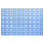 Monogramm Himmelsblau Streifen Stoff (Fat Quarter (45,7 x 55,9 cm))