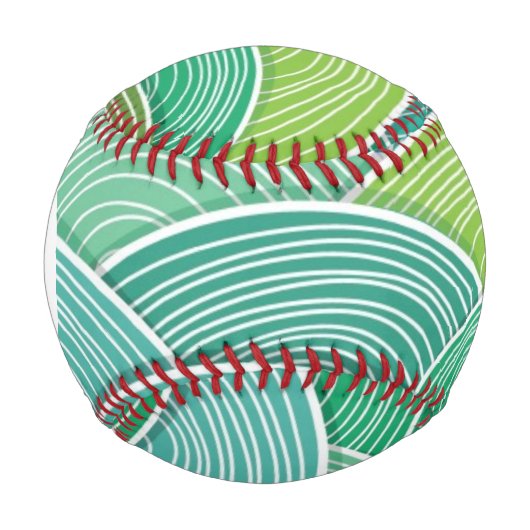 Monogramm Hintergrund abstrakter, gekrümmter Welle Baseball (Vorderseite)