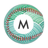 Monogramm Hintergrund abstrakter, gekrümmter Welle Baseball (Vorderseite Links)
