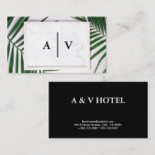 Monogramm | Hintergrund der Blätter Visitenkarte (Vorne/Hinten)