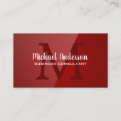 Monogramm | Hintergrundinformationen zu Red Gloss Visitenkarte (Vorderseite)