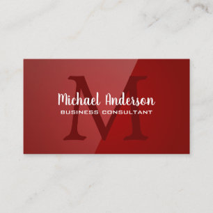 Monogramm Hintergrundinformationen zu Red Gloss Visitenkarte