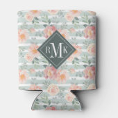 Monogramm hinzufügen | Alicia Rose Streifenmuster Dosenkühler (Rückseite)