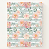 Monogramm hinzufügen | Alicia Rose Streifenmuster Notizblock (Rückseite)