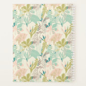 Monogramm hinzufügen | Modernes Blumenmuster Planer (Rückseite)
