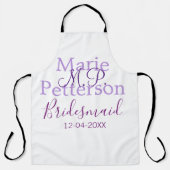 Monogramm hinzufügen Name Brief Brautjungfrauen Schürze (Vorderseite)