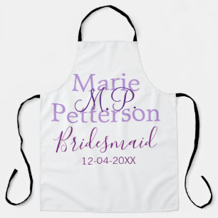 Monogramm hinzufügen Name Brief Brautjungfrauen Schürze
