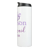 Monogramm hinzufügen Name Brief Brautjungfrauen Thermosbecher (Nach rechts gedreht)
