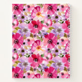 Monogramm hinzufügen | Sommerfarbenflorale Notizblock (Rückseite)