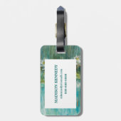 Monogramm hinzufügen| Wasserteich Gepäckanhänger (Rückseite vertikal)