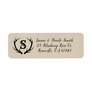 Monogramm Hirsche geweih Rustikal Personalisierte 