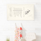 Monogramm, Hochzeit, Begrüßung und Reihenfolge der Banner (Insitu)