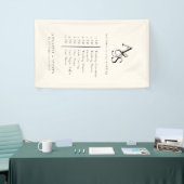 Monogramm, Hochzeit, Begrüßung und Reihenfolge der Banner (Messeveranstaltung)