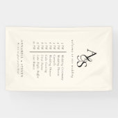 Monogramm, Hochzeit, Begrüßung und Reihenfolge der Banner (Horizontal)