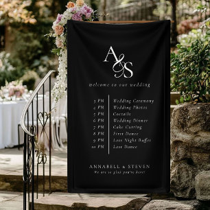 Monogramm, Hochzeit, Begrüßung und Reihenfolge der Banner