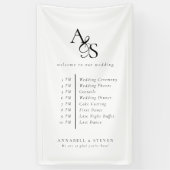 Monogramm, Hochzeit, Begrüßung und Reihenfolge der Banner (Vertikal)