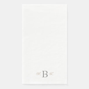 Monogramm-Hochzeit für den Gold & Silver Combo-Sch Serviette