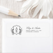 Monogramm-Hochzeit für Schwarz-Weiß-Wappen (Insitu)