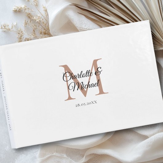 Monogramm-Hochzeit Gästebuch