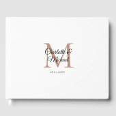 Monogramm-Hochzeit Gästebuch (Vorderseite)