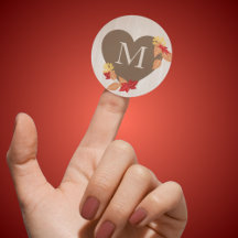 Monogramm-Hochzeit im Herbst- oder Brautparty-Aufk