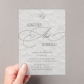 Monogramm-Hochzeit mit Blumenmuster Acryleinladungen (Insitu (Handheld))