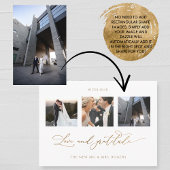 Monogramm Hochzeit mit Liebe und Dankbarkeit Foto Dankeskarte