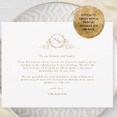 Monogramm Hochzeit mit Liebe und Dankbarkeit Foto Dankeskarte