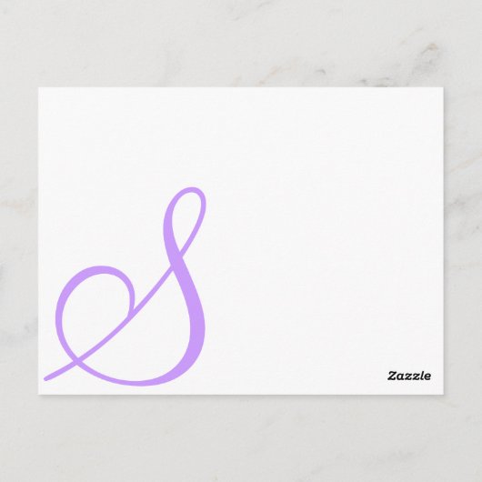 Monogramm-Hochzeit Postkarte (Rückseite)