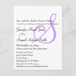 Monogramm-Hochzeit Postkarte