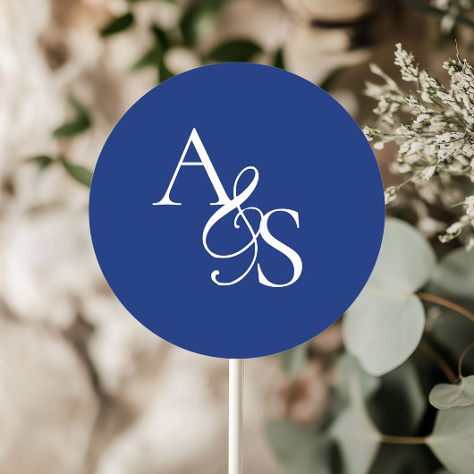 Monogramm, Hochzeit Runder Aufkleber