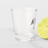 Monogramm-Hochzeit Schnapsglas (Links)