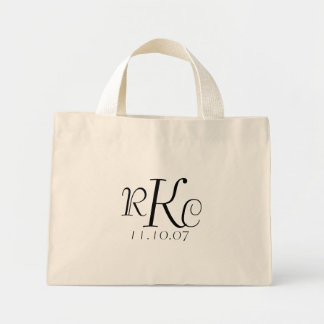 Monogramm Hochzeit-Tasche Mini Stoffbeutel