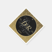 Monogramm Hochzeit von Napkins Serviette (Ecke)
