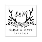 Monogramm-Hochzeits-Briefmarke, Save the Date selb Permastempel (Design)