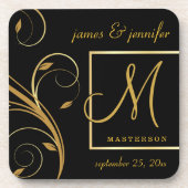 Monogramm-Hochzeits-oder Untersetzer (Vorderseite)