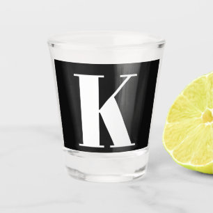 Monogramm-Hochzeitsgeschenk für Brautjungfern Schnapsglas