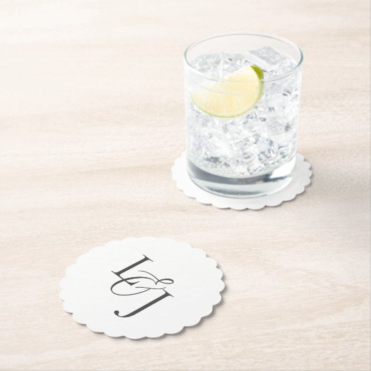 Monogramm-Hochzeitskallope Untersetzer (Vor Ort)