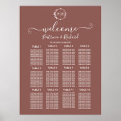 Monogramm Hochzeitskarte Schild mit Schild (Vorne)