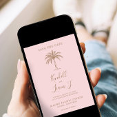 Monogramm Hochzeitslogo Palme Save The Date
