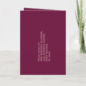 Monogramm Hochzeitsmahlzeit in Schwarzgoldkronen U Einladung (Rückseite)