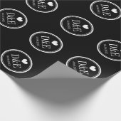 Monogramm Hochzeitspapier für Braut und Bräutigam Geschenkpapier (Ecke)