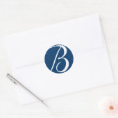 Monogramm-Hochzeitsticker Runder Aufkleber (Umschlag)