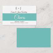 Monogramm Hochzeitsticket Visitenkarte (Vorne/Hinten)